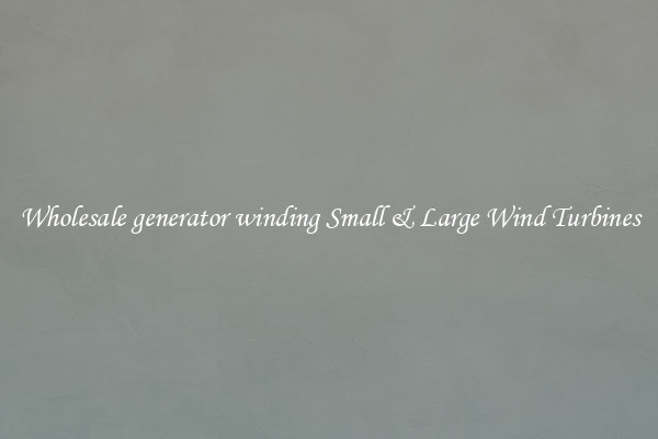 Wholesale generator winding Small & Large Wind Turbines
