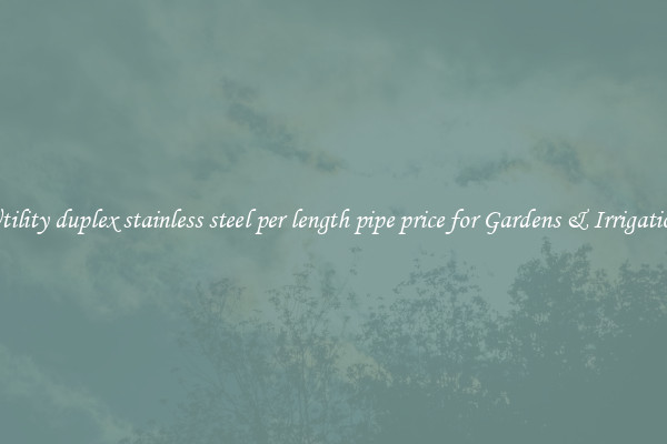 Utility duplex stainless steel per length pipe price for Gardens & Irrigation