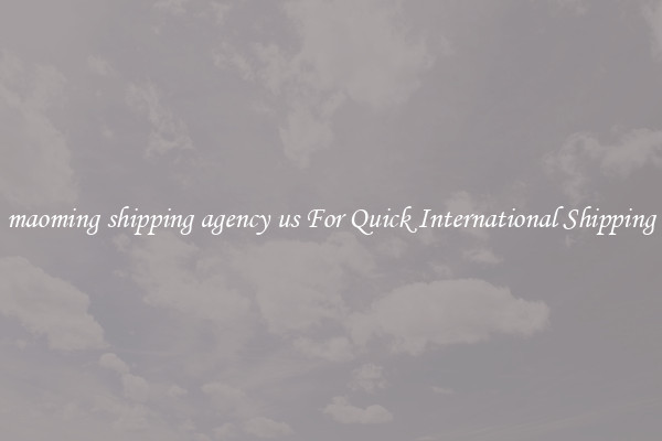 maoming shipping agency us For Quick International Shipping