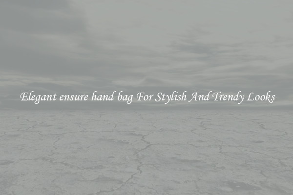 Elegant ensure hand bag For Stylish And Trendy Looks