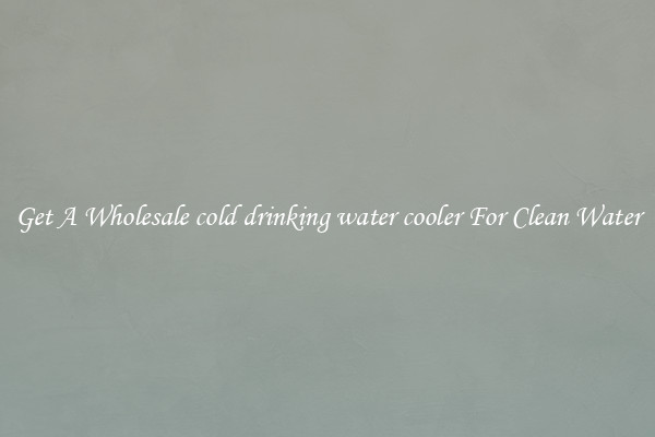 Get A Wholesale cold drinking water cooler For Clean Water