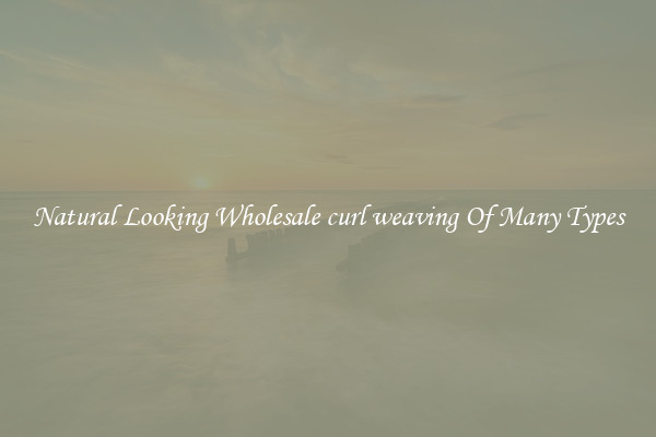 Natural Looking Wholesale curl weaving Of Many Types