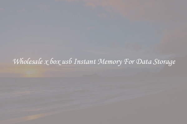 Wholesale x box usb Instant Memory For Data Storage