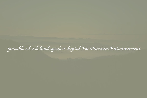 portable sd usb loud speaker digital For Premium Entertainment