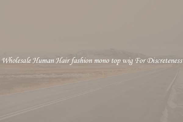 Wholesale Human Hair fashion mono top wig For Discreteness