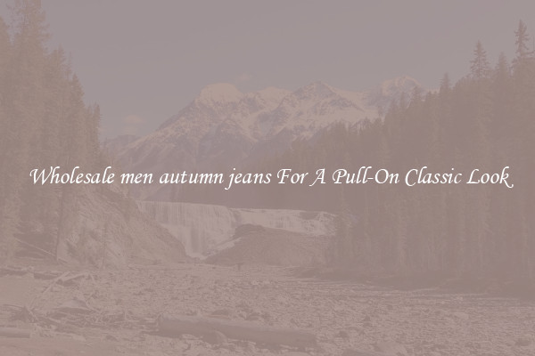 Wholesale men autumn jeans For A Pull-On Classic Look