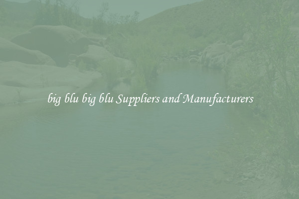 big blu big blu Suppliers and Manufacturers