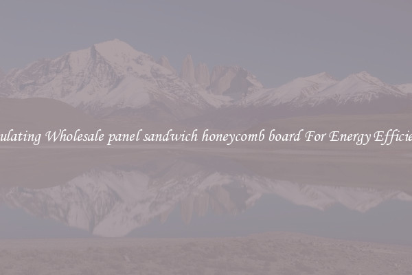 Insulating Wholesale panel sandwich honeycomb board For Energy Efficiency